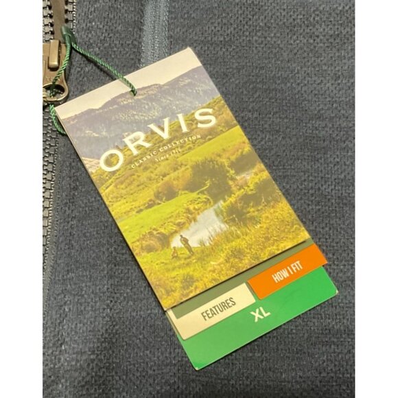 NWT ORVIS Bonded Full Zip Performance Jacket Size XL Blue 1522009 Outdoor Chore - Picture 3 of 5